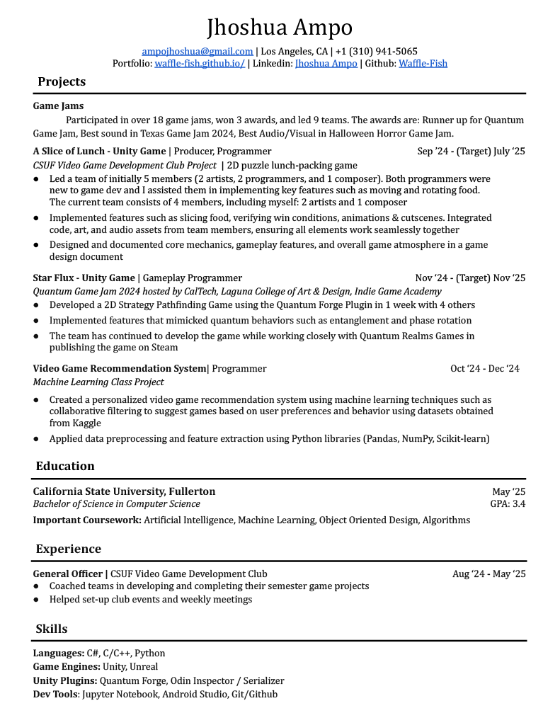 Picture of Resume